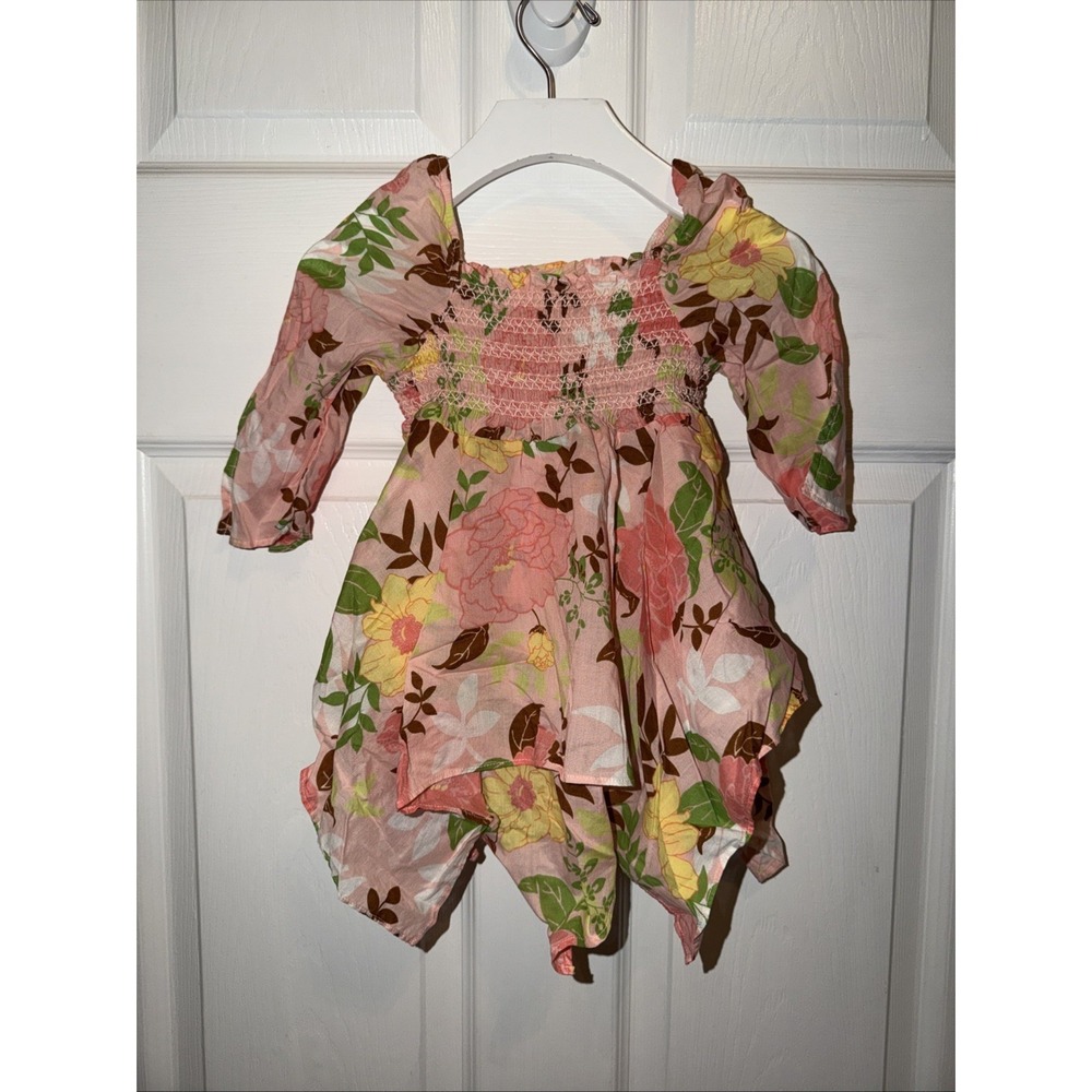 NEW Janie & Jack Girls Floral Tunic Blouse Size 2T Garden Fairy Twirl Pink Multi